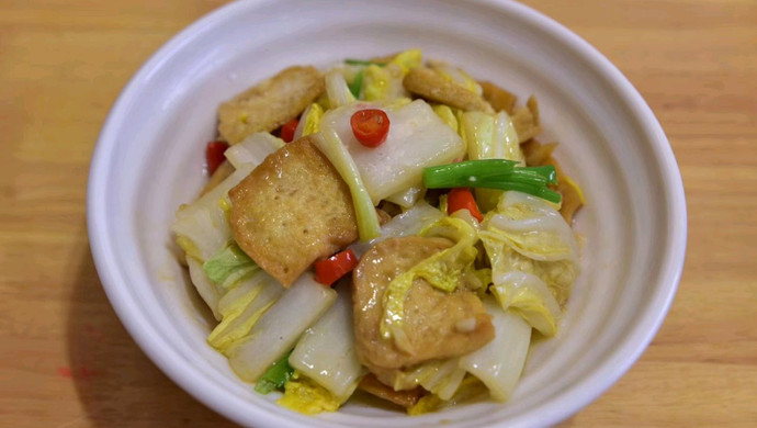 Braised tofu with baby cabbage