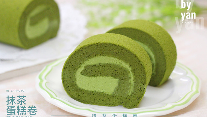 Super thick matcha cake roll