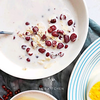 Fat-reducing breakfast: Milk and red bean oatmeal porridge recipe illustration 6