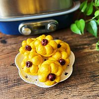 #MochilindeliciousCP#Autumn Exclusive-Pumpkin Flower Steamed Buns Illustration of how to do it 24