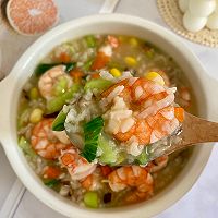 Illustration of how to make seasonal vegetable and shrimp porridge 13