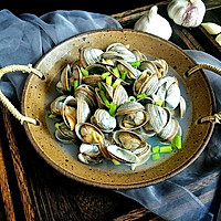 #春日limited on the table#Spring fresh taste: clear water Illustration of how to cook white clams 5