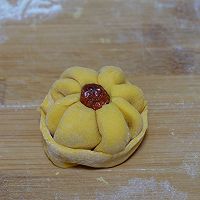 #MochilindeliciousCP#Autumn Exclusive-Pumpkin Flower Steamed Buns Illustration of how to do it 17