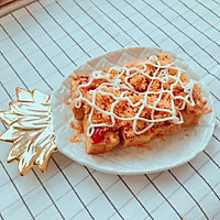 #豆fruit10thanniversarybirthday#Slimming snack: fried tofu Illustration of how to make imitation octopus balls 7