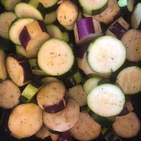 Summer Quick Salad: Grilled Zucchini and Eggplant Salad#Summer Flirting Illustration of how to make flavor# 3