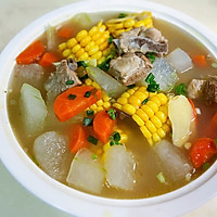 Winter Melon, Pork Ribs and Corn Soup Recipe Illustration 10