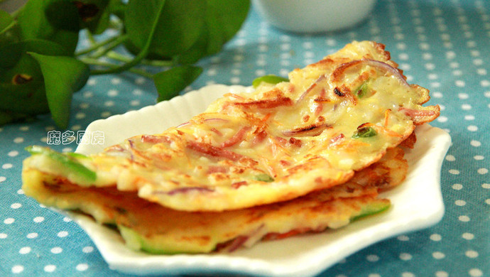 Rice mixed vegetable pancake