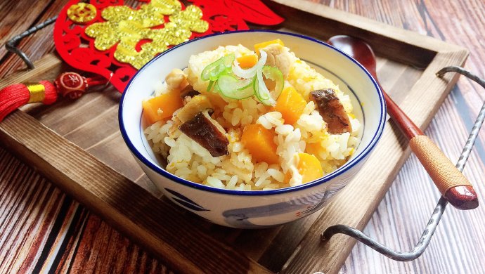 Mushroom braised rice