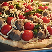 # original original flavor, party recipe#Italian beef meatball pizza Illustration of how to do it 15