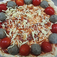 # original original flavor, party recipe#Italian beef meatball pizza Illustration of how to do it 13