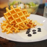 Dessert｜Cream lattice waffles with calorie bomb, consume light Illustration of how to make butter utensils 7