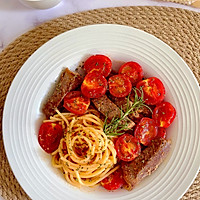 # Zero belly burden to eat late night snack#How to make tomato steak pasta Illustration 13