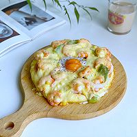 How to make delicious seafood egg pizza with your children during summer vacation Illustration 17