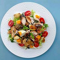 #Norwegian mackerel healthy new food#mackerel vegetable salad Illustration of how to do it 6