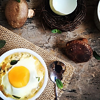 Cream Mushroom Baked Egg Cup - Super simple, delicious and petty bourgeoisie Illustration of how to make Western food 5