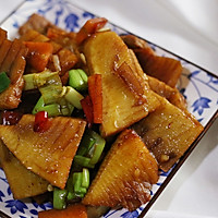 The first fresh thing in spring, braised winter bamboo shoots in oil that is not numbing. Illustration of how to do it 12