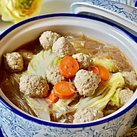 I want to drink soup today: Meatball, Vegetable and Vermicelli Soup Illustration 15