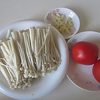 Illustration of how to cook enoki mushrooms with tomatoes 1