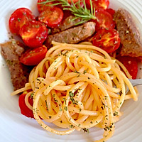 # Zero belly burden to eat late night snack#How to make tomato steak pasta Illustration 14