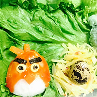 Illustration of how to make Angry Birds Bento#MengniuHiMilk# 14