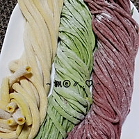 Illustration of homemade colorful vegetable noodles 10