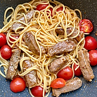 # Zero belly burden to eat late night snack#How to make tomato steak pasta Illustration 10