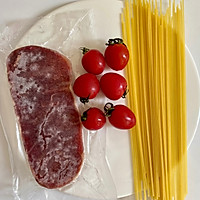 # Zero belly burden to eat late night snack#How to make tomato steak pasta Illustration 1