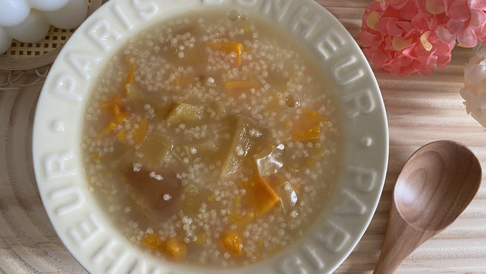 Sweet Potato Apple Millet Porridge