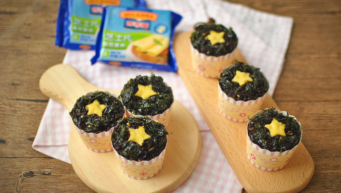 Cheese cup rice balls