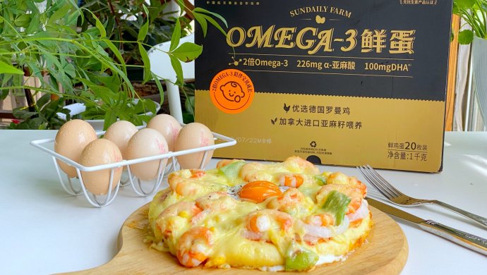 Seafood Egg Pizza