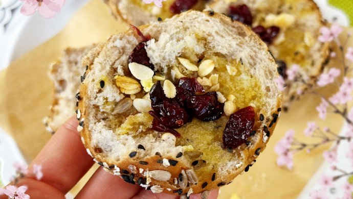 Cranberry Butter Cereal Breakfast Buns