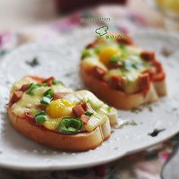 Bread Mini Pizza +#rapidbreakfast#Recipe Illustration 8