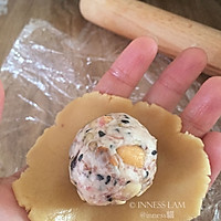 [Savory Cantonese Style Golden Legs and Five Nuts Mooncake] for five Illustration of how to correct the name of Ren moon cake 4