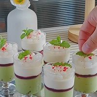 Mini mousse cup, matcha raspberry flavor, no oven required, Illustration of how to do it if you have the skills 43