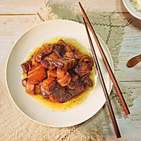 A must-eat hard dish in winter#Braised Pork Stewed with Dried Beans Illustration of how to make leather rolls 16