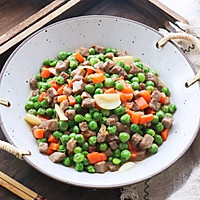 Children's spring calcium supplement home-cooked peas and stir-fried beef cubes❗️Improve immunity Illustration of how to make a strong and long figure 12