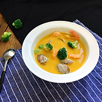 Style Pumpkin Seafood Porridge (for 2 people) Recipe Illustration 11 