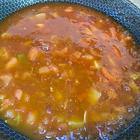 Illustration of how to make tomato, potato and fat beef soup to relieve cravings and lose weight in winter 16