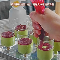 Mini mousse cup, matcha raspberry flavor, no oven required, easy to make recipe with your hands 26