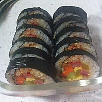 Illustration of authentic Korean kimbap recipe 7