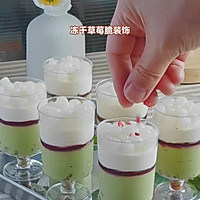 Mini mousse cup, matcha raspberry flavor, no oven required, Illustration of how to do it if you have the skills 41