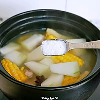 Summer Health Soup & Winter Melon and CornSpare ribs soup, clears away heat and relieves summer heat and is delicious! Illustration of how to do it 11