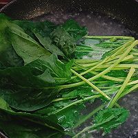 Low fat and low calorie, super enjoyable spinach mixed with enoki mushrooms. Illustration of how to do it 9