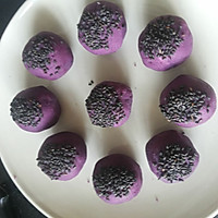 [Flourless version] Purple sweet potato cheese sesame balls (New Year's Eve) Night dinner dessert~coarse grains~) Recipe Illustration 8