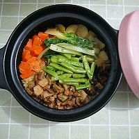 Potato and pork belly clay pot rice recipe illustration 7