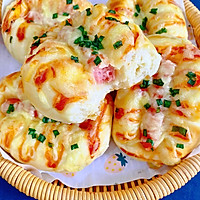 #primary and middle school students nutritious meal#Cheese ham bread recipe illustration 9 