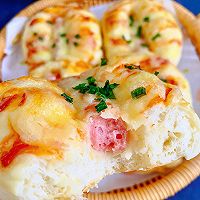 #primary and middle school students nutritious meal#Cheese ham bread recipe illustration 8 