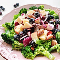 Summer Reduced Fat Blueberry Broccoli Yogurt Salad Recipe Illustration 5