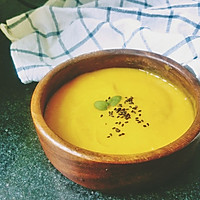 Low GI, low calorie, fragrant pumpkin and corn soup# Single Out Summer# Recipe Illustration 3