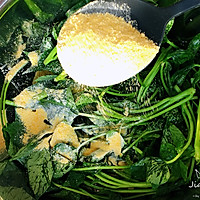 #520, delicious food touches his heart! # Summer Slimming Cornmeal Steamed Sweet Potato Leaves Recipe Illustration 4